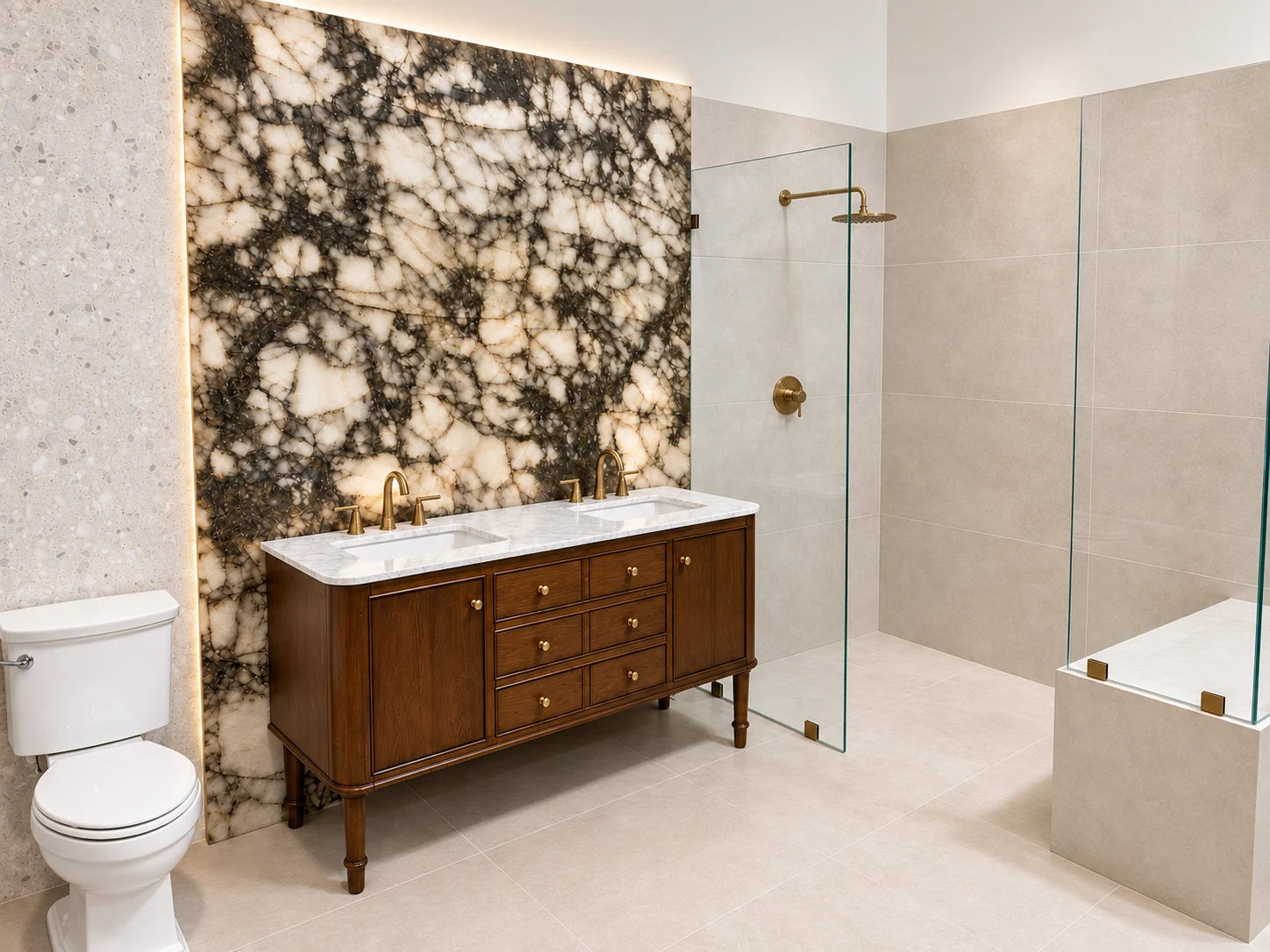 Bathroom display in the showroom
