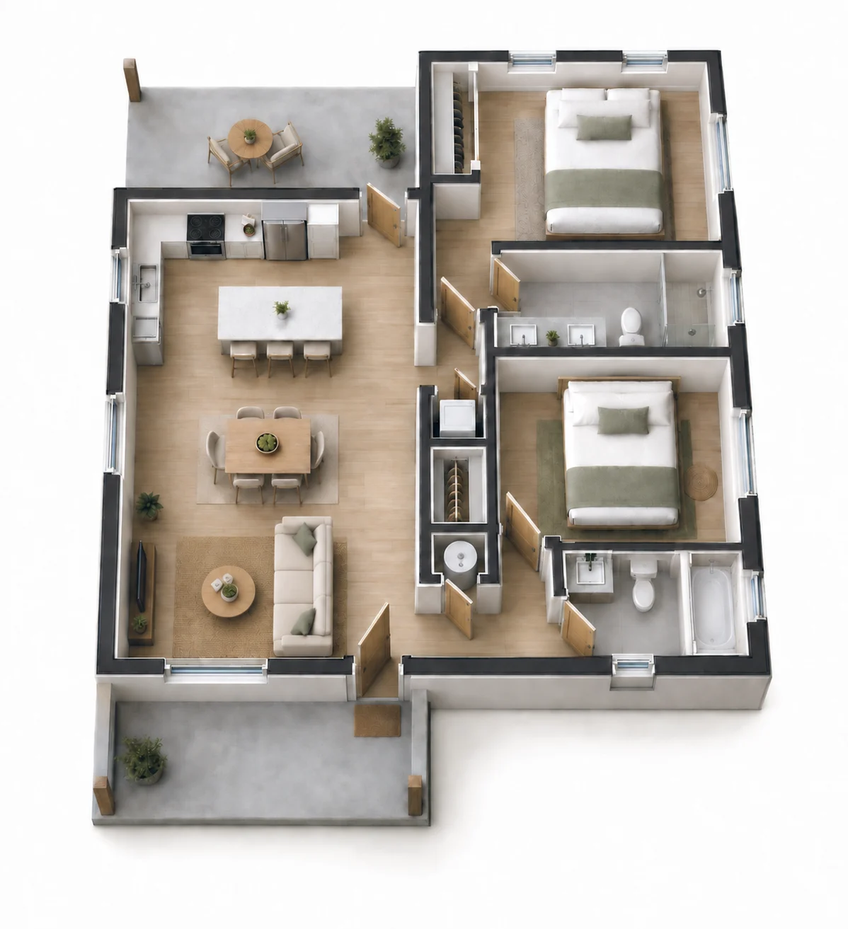 Model C – Elderberry 3D floor plan