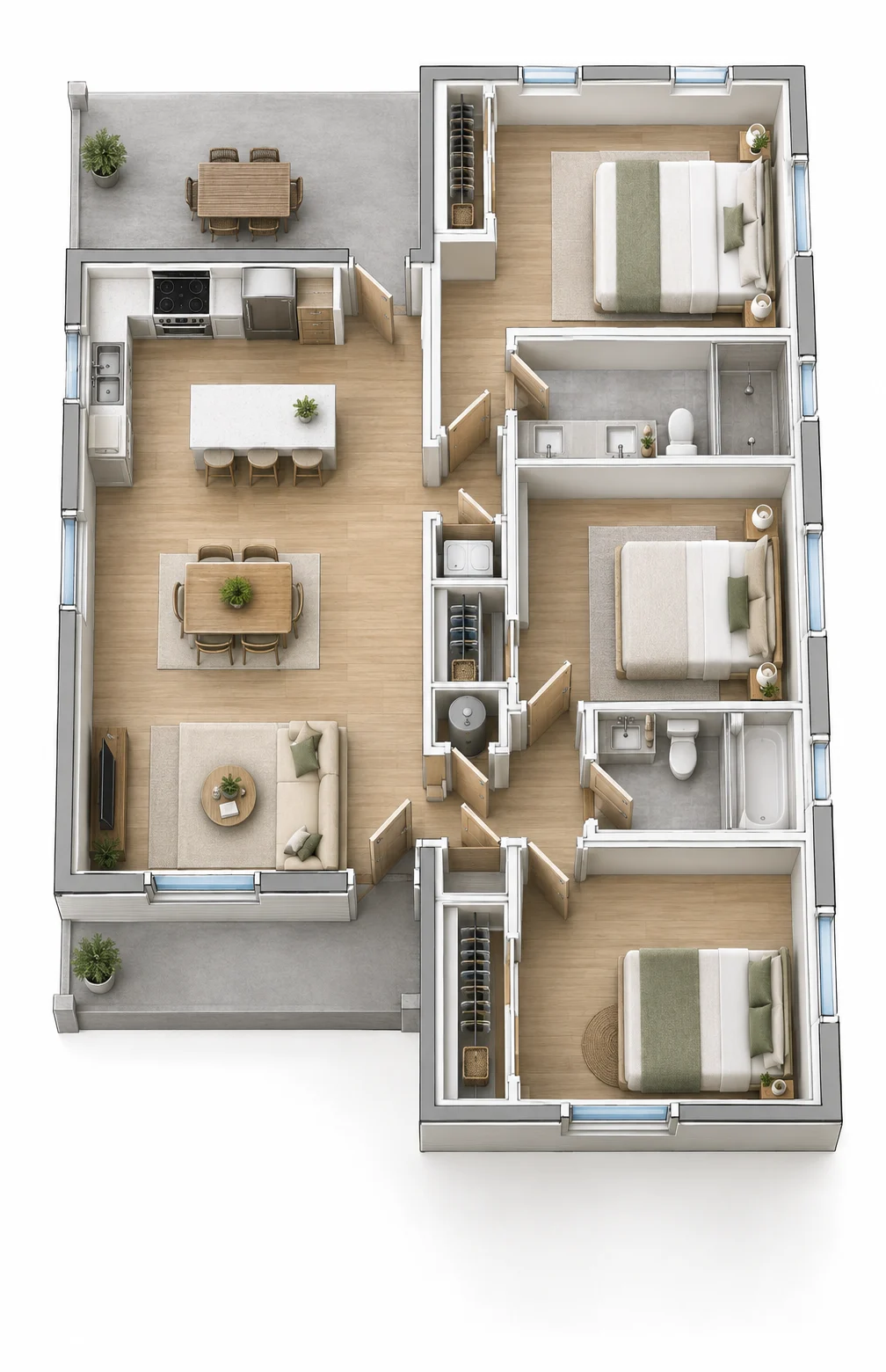 Model D – Magnolia 3D floor plan