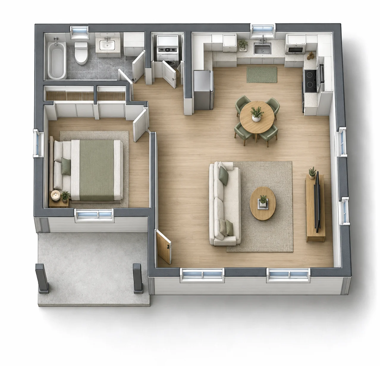 Yuba 599 3D floor plan