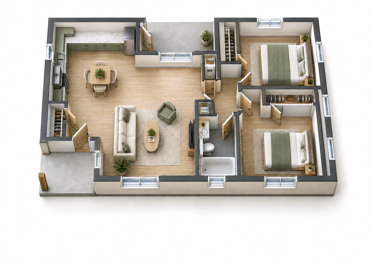Yuba 749 3D floor plan